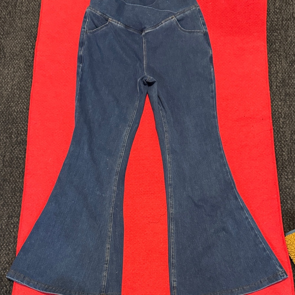 HALARA Dark Blue Flare Jeans